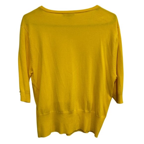 Premise Womens Yellow Cardigan Sweater With Button Detailing Size XL - Picture 2 of 9